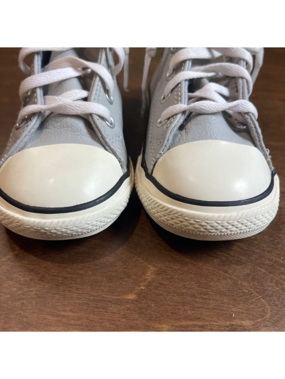 Converse Chuck Taylor All Star Hi Leather Sneakers Wolf Grey Toddler Size 9 Wool